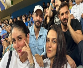 卡琳娜·卡普尔 (Kareena Kapoor) 和约翰·亚伯拉罕 (John Abraham) 观看 IPL 比赛，尼哈·杜皮亚 (Neha Dhupia) 分享“亮点”